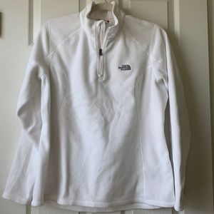 North Face White Pull Over